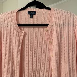 Polo pink girls cardigan
